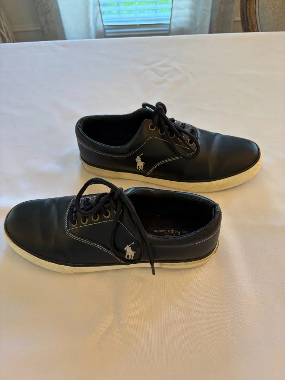 Men's Black Polo Lace Up Sneaker Size 13,